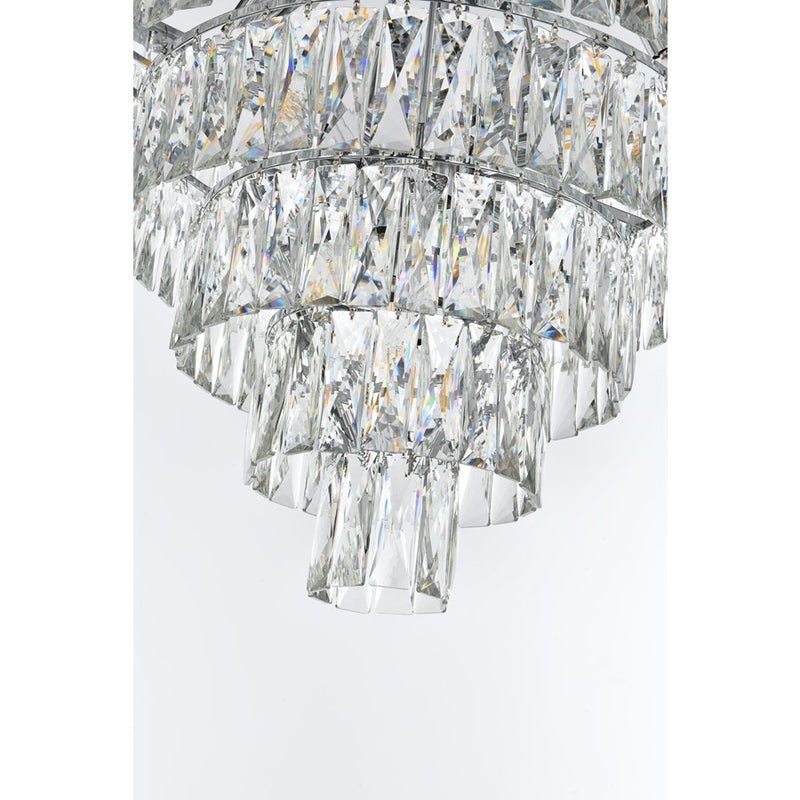 Elegant Lighting Josephine 25 Light 32" Chandelier, Chrome/Clear