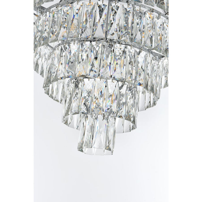 Elegant Lighting Josephine 25 Light 32" Chandelier, Chrome/Clear