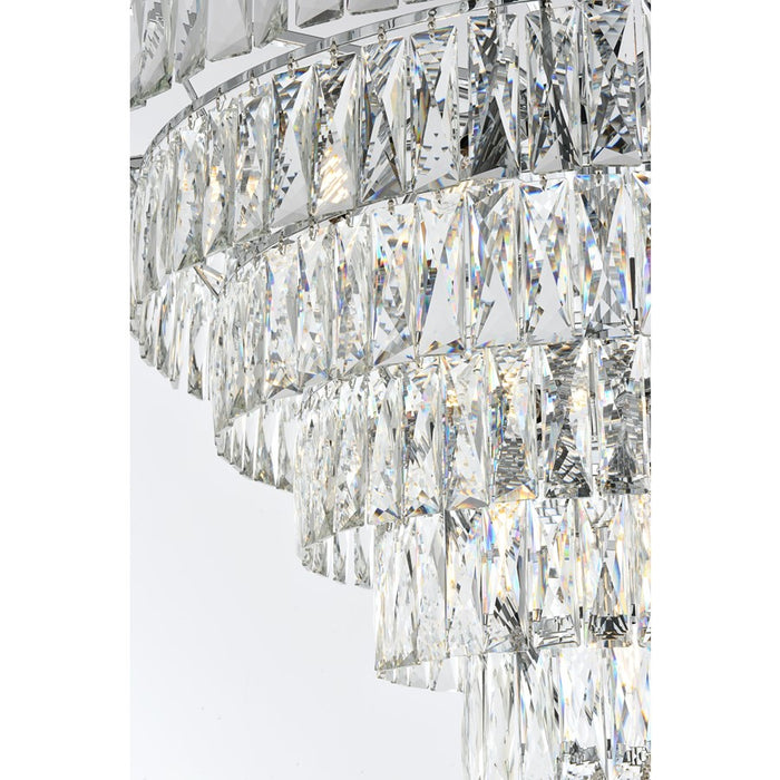 Elegant Lighting Josephine 25 Light 32" Chandelier, Chrome/Clear
