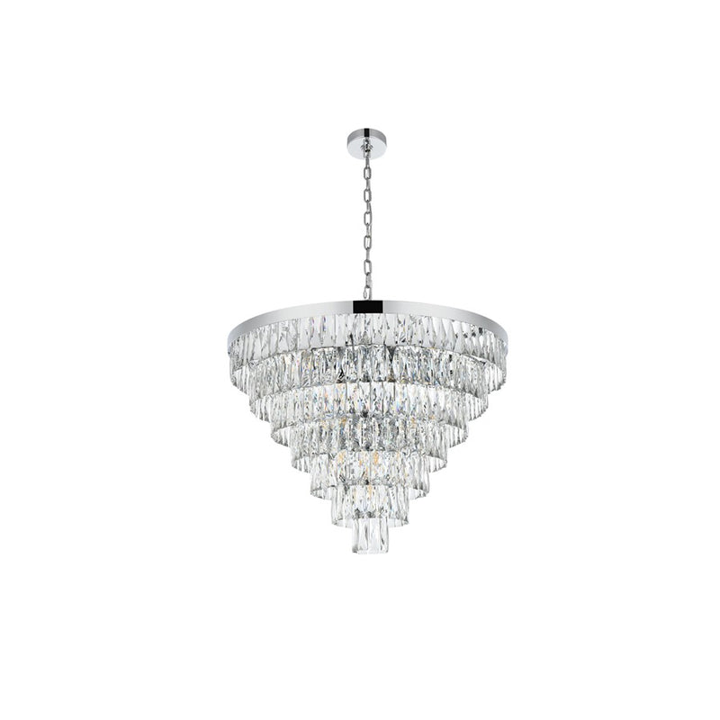 Elegant Lighting Josephine 25 Light 32" Chandelier, Chrome/Clear