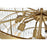 Elegant Lighting Josephine 25 Light 32" Chandelier, Satin Gold/Clear