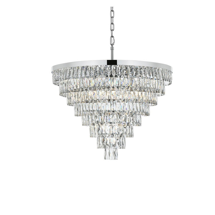 Elegant Lighting Josephine 29 Light 36" Chandelier, Chrome/Clear