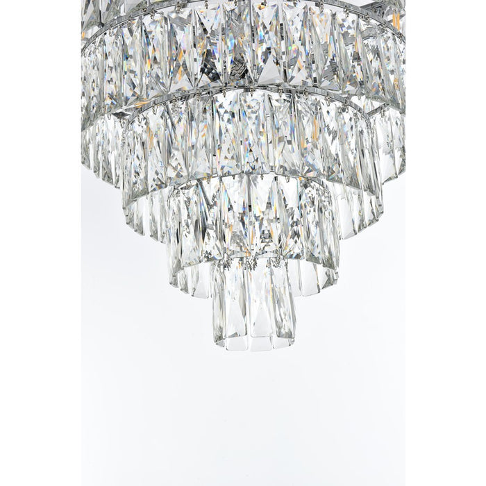 Elegant Lighting Josephine 29 Light 36" Chandelier, Chrome/Clear