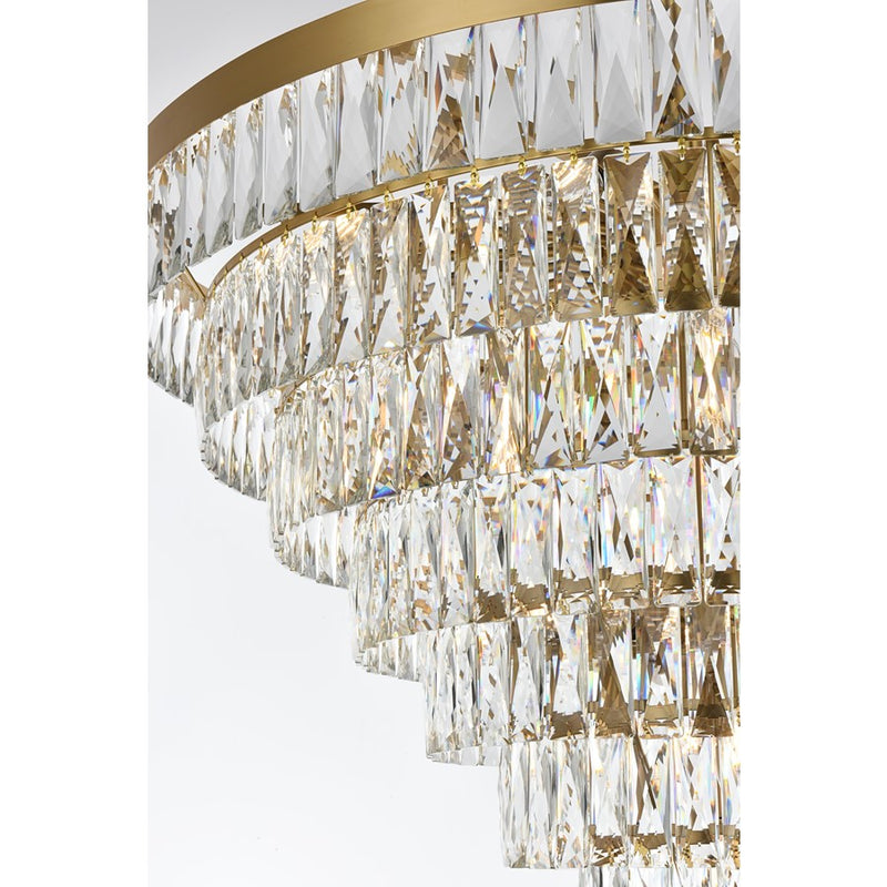 Elegant Lighting Josephine 29 Light 36" Chandelier, Satin Gold/Clear