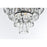 Elegant Lighting Josephine 6 Light 18" Flush Mount, Black/Clear