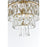Elegant Lighting Josephine 6 Light 18" Flush Mount, Satin Gold/Clear