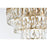 Elegant Lighting Josephine 6 Light 18" Flush Mount, Satin Gold/Clear