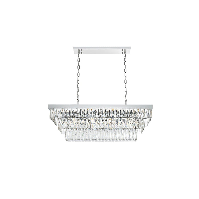 Elegant Lighting Josephine 12 Light 36" Chandelier, Chrome/Clear