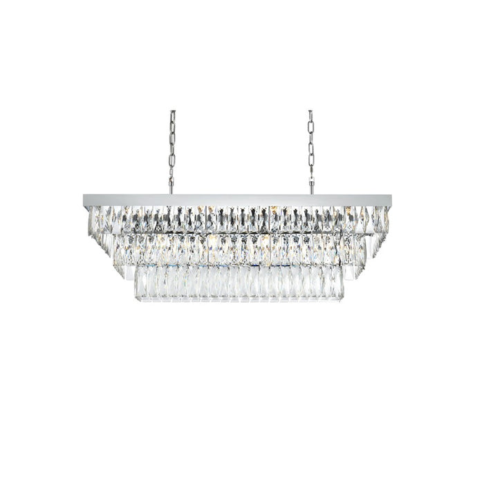 Elegant Lighting Josephine 12 Light 36" Chandelier, Chrome/Clear