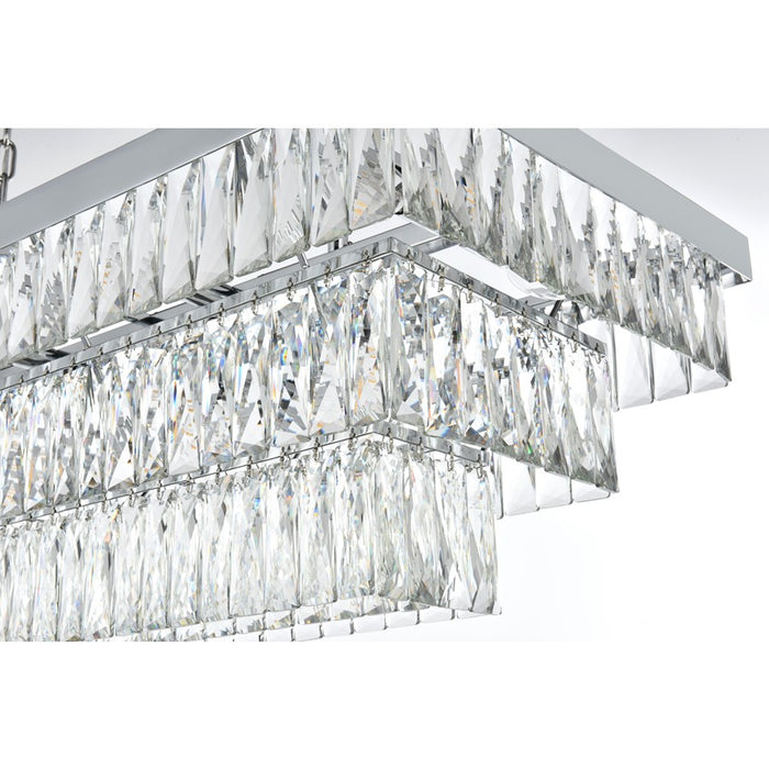 Elegant Lighting Josephine 12 Light 36" Chandelier, Chrome/Clear