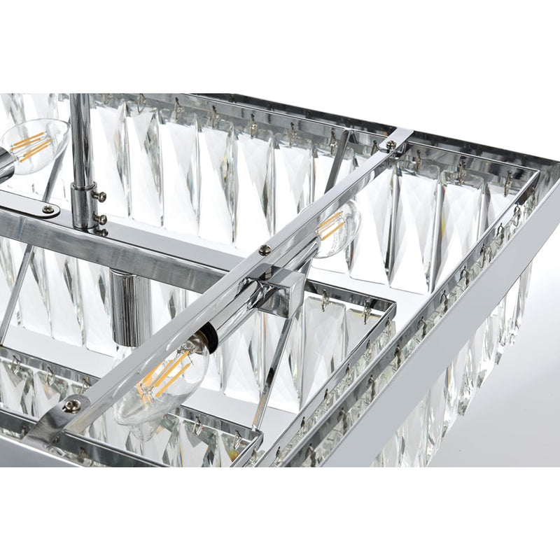 Elegant Lighting Josephine 12 Light 36" Chandelier, Chrome/Clear