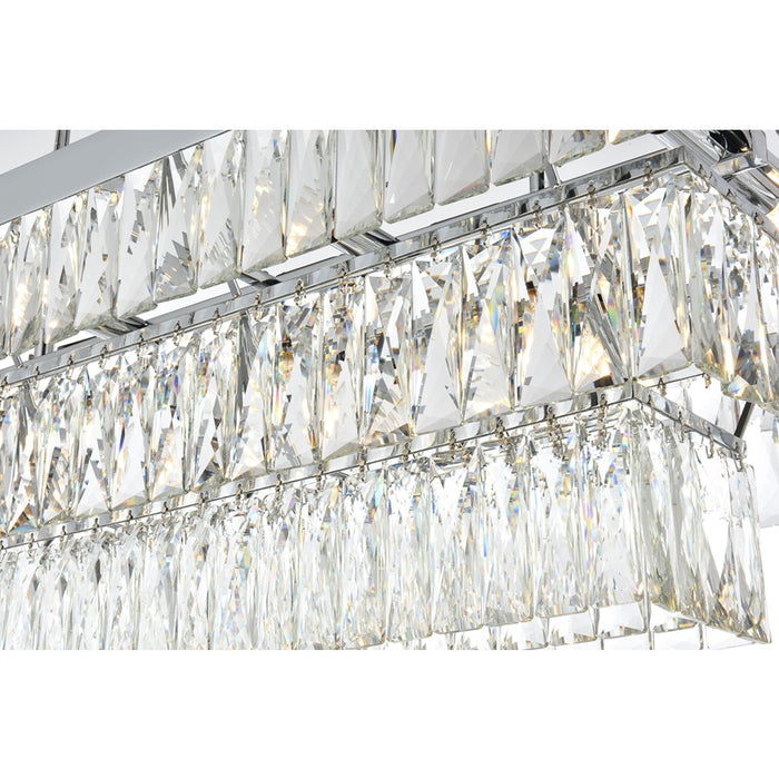 Elegant Lighting Josephine 12 Light 36" Chandelier, Chrome/Clear