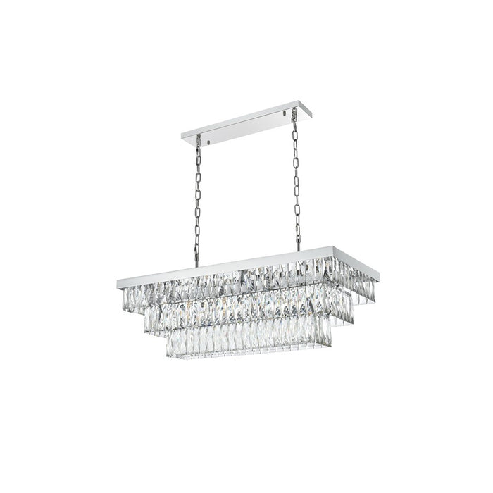 Elegant Lighting Josephine 12 Light 36" Chandelier, Chrome/Clear