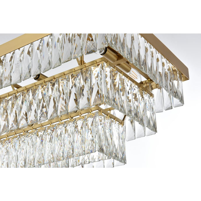 Elegant Lighting Josephine 12 Light 36" Chandelier, Satin Gold/Clear