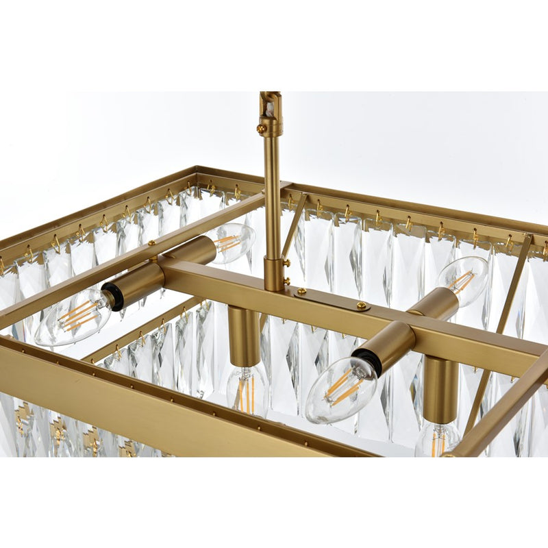 Elegant Lighting Josephine 12 Light 36" Chandelier, Satin Gold/Clear