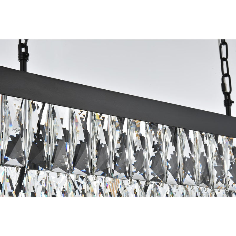 Elegant Lighting Josephine 17 Light 48" Chandelier, Black/Clear