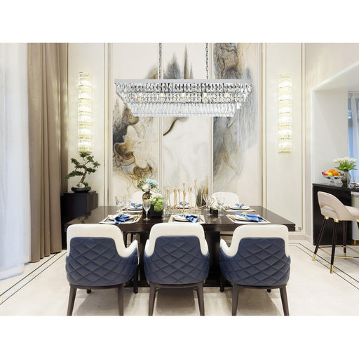 Elegant Lighting Josephine 17 Light 48" Chandelier, Chrome/Clear