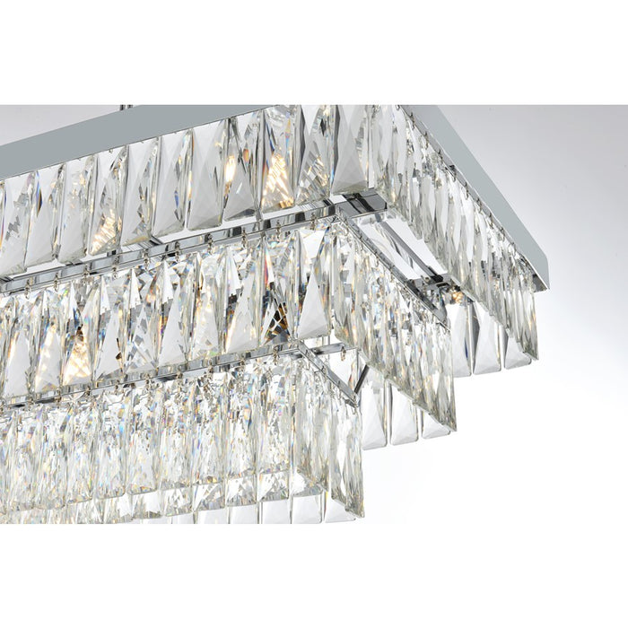 Elegant Lighting Josephine 17 Light 48" Chandelier, Chrome/Clear