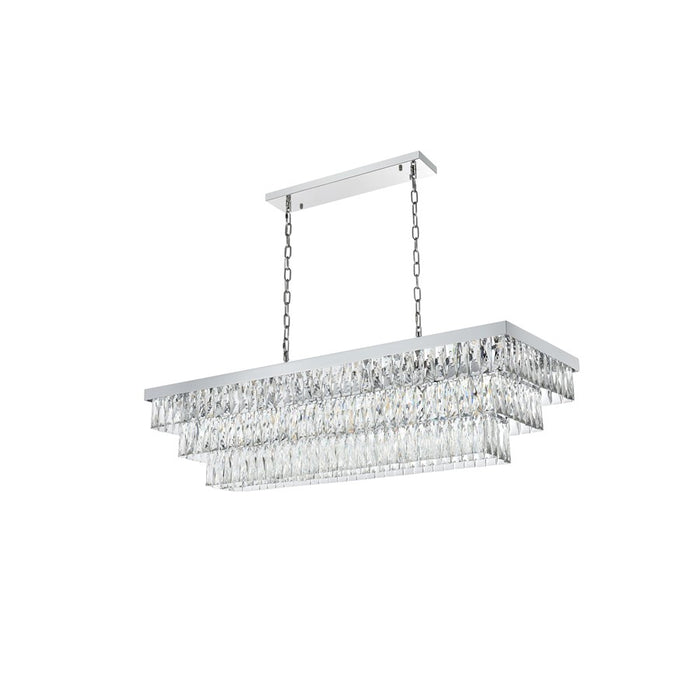 Elegant Lighting Josephine 17 Light 48" Chandelier, Chrome/Clear