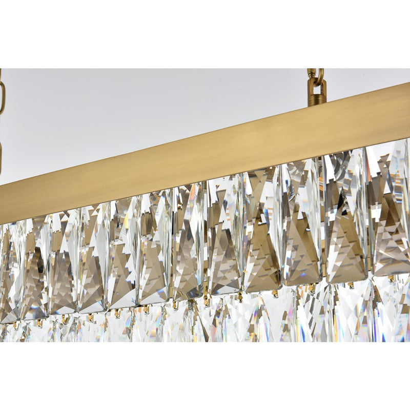 Elegant Lighting Josephine 17 Light 48" Chandelier, Satin Gold/Clear
