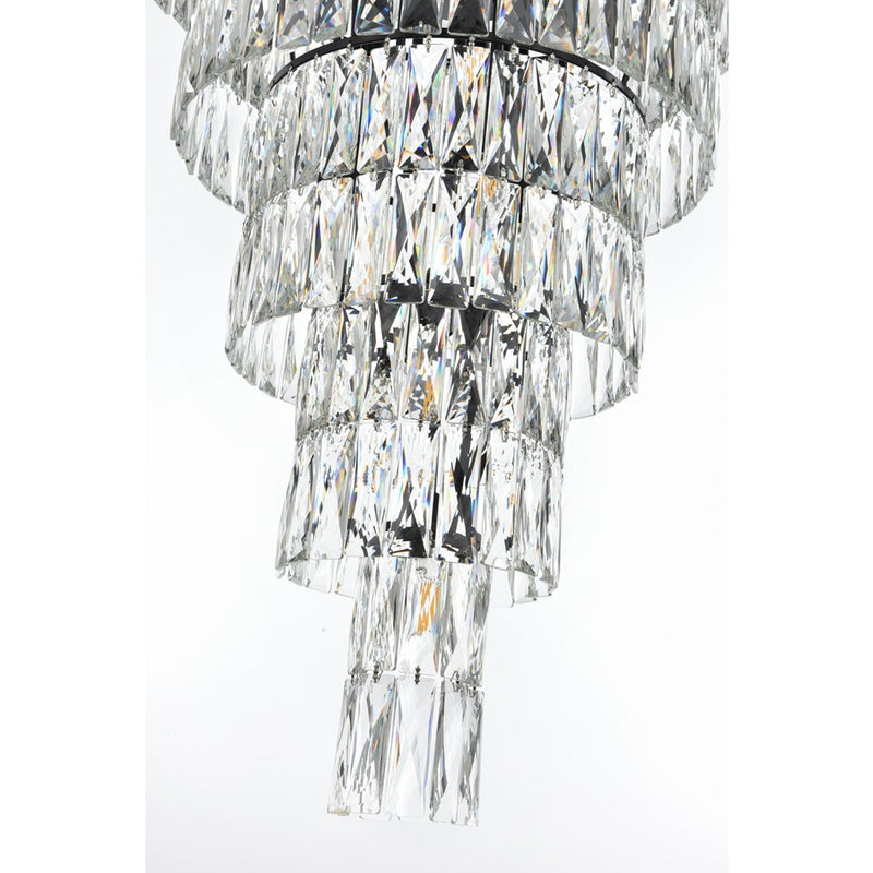 Elegant Lighting Josephine 41 Light 32" Chandelier, Black/Clear
