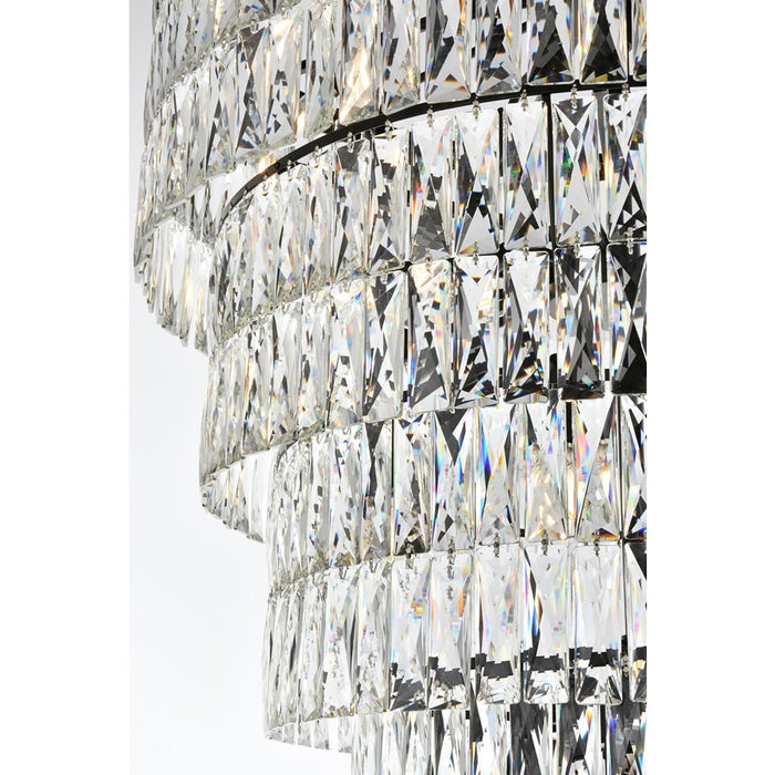 Elegant Lighting Josephine 41 Light 32" Chandelier, Black/Clear