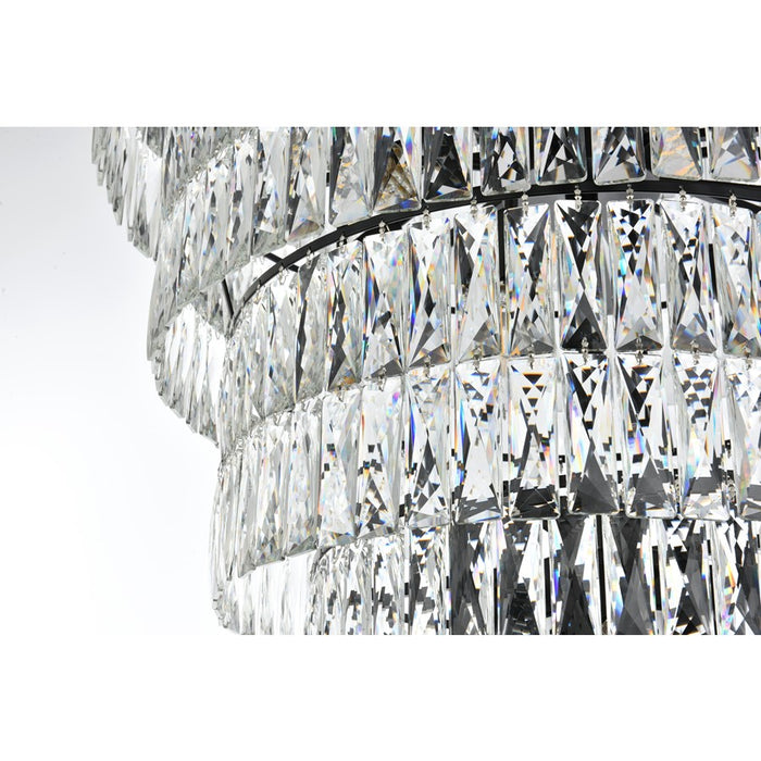 Elegant Lighting Josephine 41 Light 32" Chandelier, Black/Clear