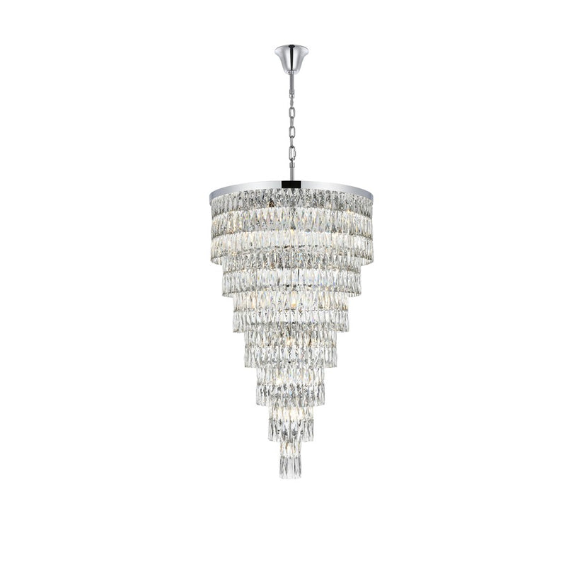 Elegant Lighting Josephine 41 Light 32" Chandelier, Chrome/Clear