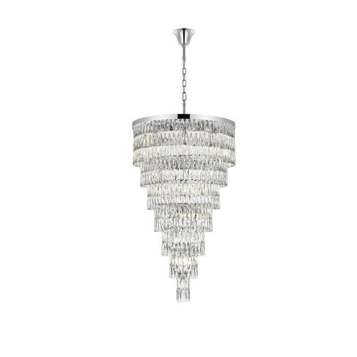 Elegant Lighting Josephine 41 Light 32" Chandelier, Chrome/Clear