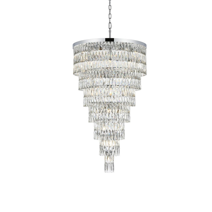 Elegant Lighting Josephine 41 Light 32" Chandelier, Chrome/Clear