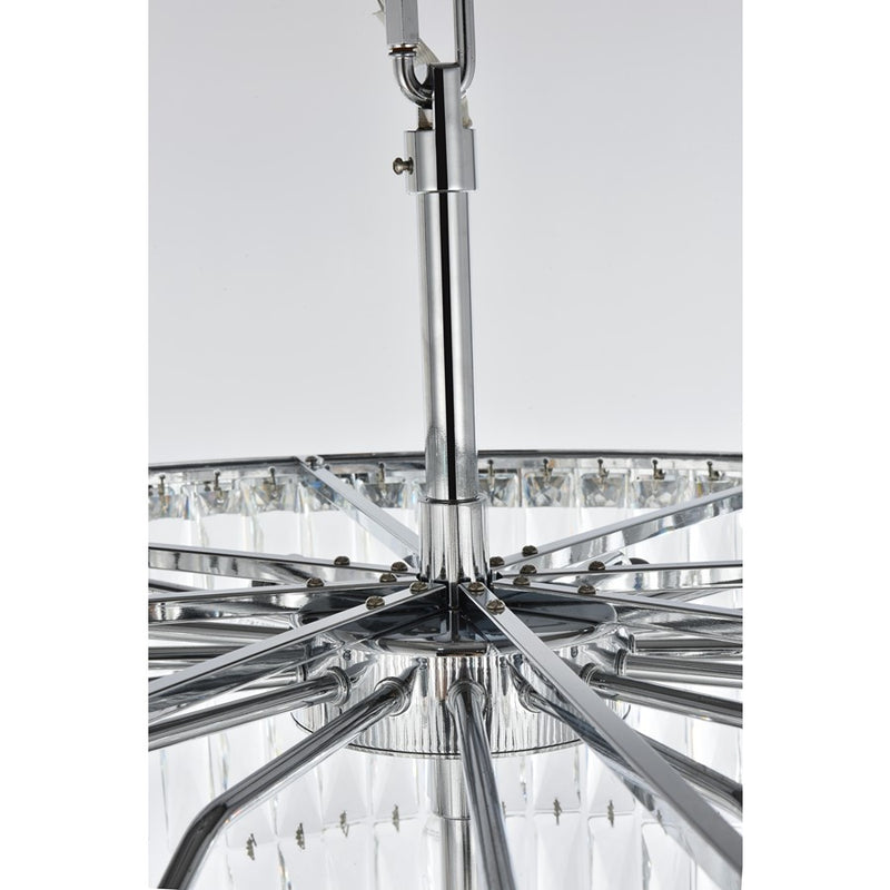 Elegant Lighting Josephine 41 Light 32" Chandelier, Chrome/Clear