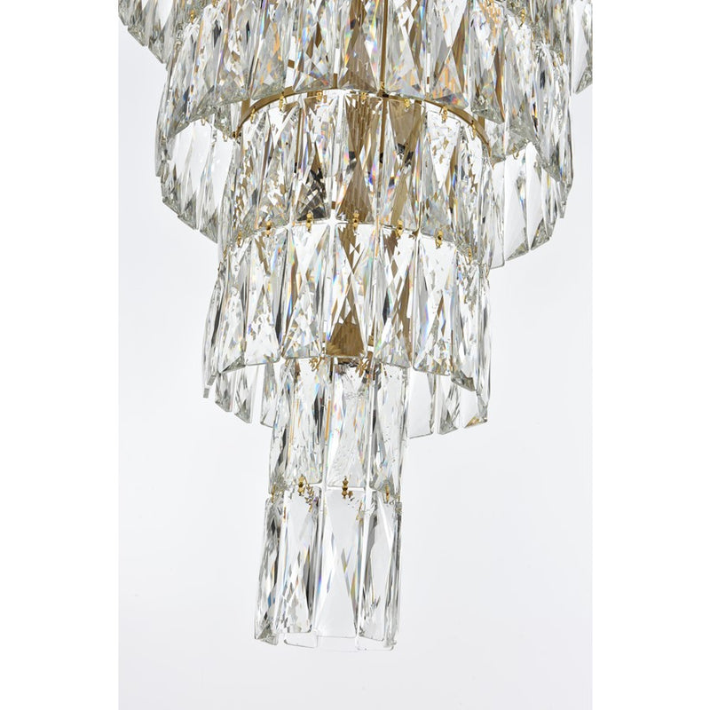 Elegant Lighting Josephine 41Lt 32" Chandelier, Satin Gold/Clear