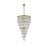 Elegant Lighting Josephine 41Lt 32" Chandelier, Satin Gold/Clear
