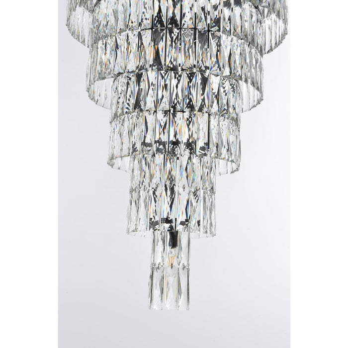 Elegant Lighting Josephine 61 Light 41" Chandelier, Black/Clear