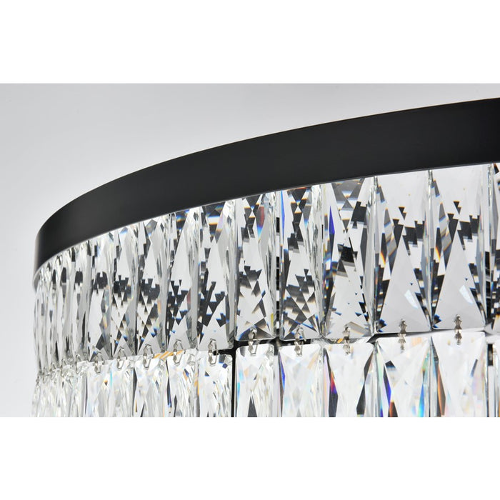 Elegant Lighting Josephine 61 Light 41" Chandelier, Black/Clear