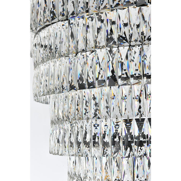 Elegant Lighting Josephine 61 Light 41" Chandelier, Black/Clear