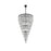 Elegant Lighting Josephine 61 Light 41" Chandelier, Black/Clear