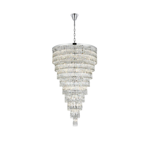 Elegant Lighting Josephine 61 Light 41" Chandelier, Chrome/Clear - 1060SR41C