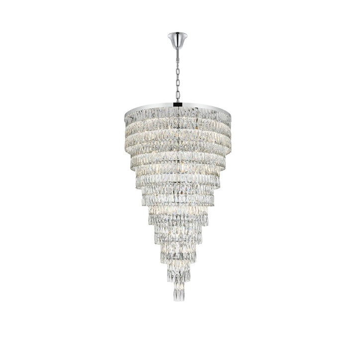 Elegant Lighting Josephine 61 Light 41" Chandelier, Chrome/Clear