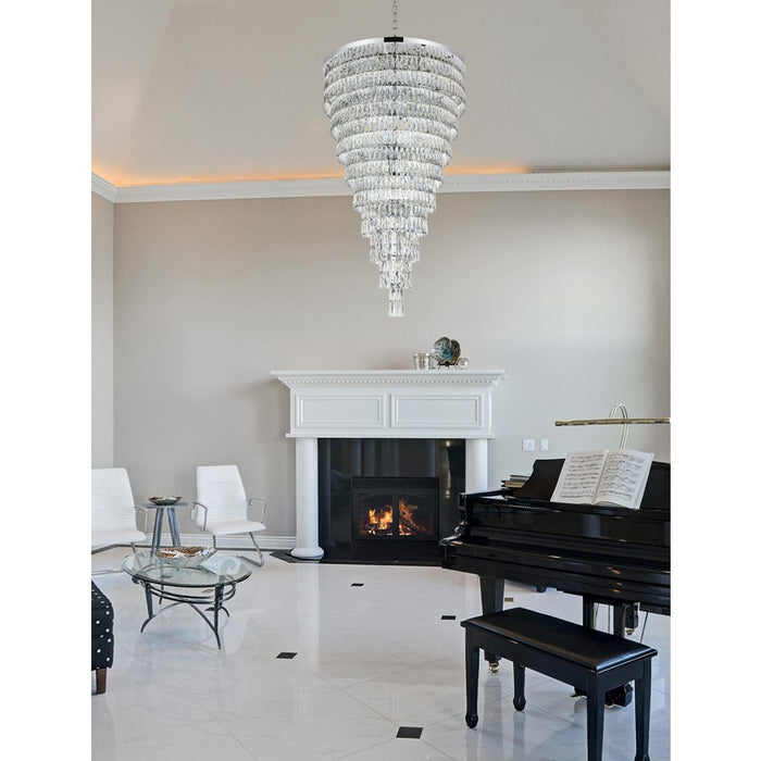 Elegant Lighting Josephine 61 Light 41" Chandelier, Chrome/Clear
