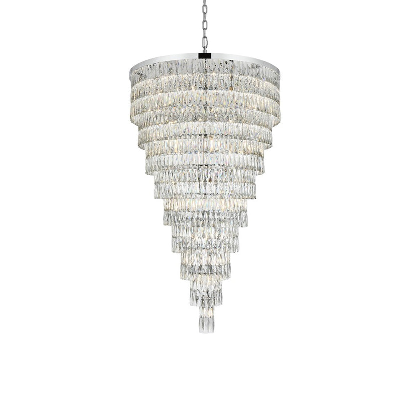 Elegant Lighting Josephine 61 Light 41" Chandelier, Chrome/Clear