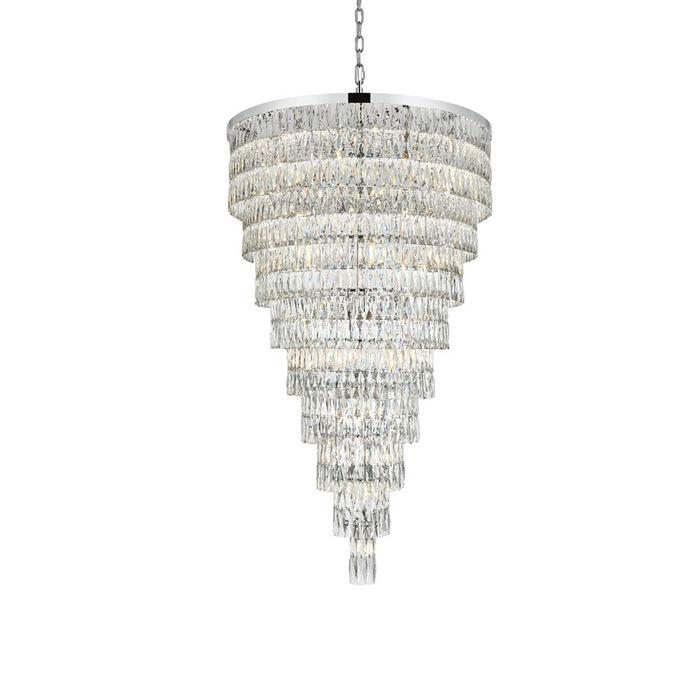 Elegant Lighting Josephine 61 Light 41" Chandelier, Chrome/Clear