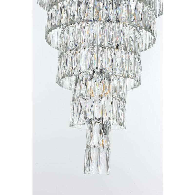 Elegant Lighting Josephine 61 Light 41" Chandelier, Chrome/Clear