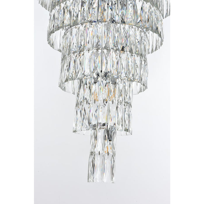 Elegant Lighting Josephine 61 Light 41" Chandelier, Chrome/Clear