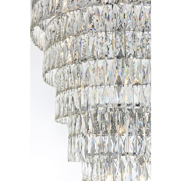 Elegant Lighting Josephine 61 Light 41" Chandelier, Chrome/Clear