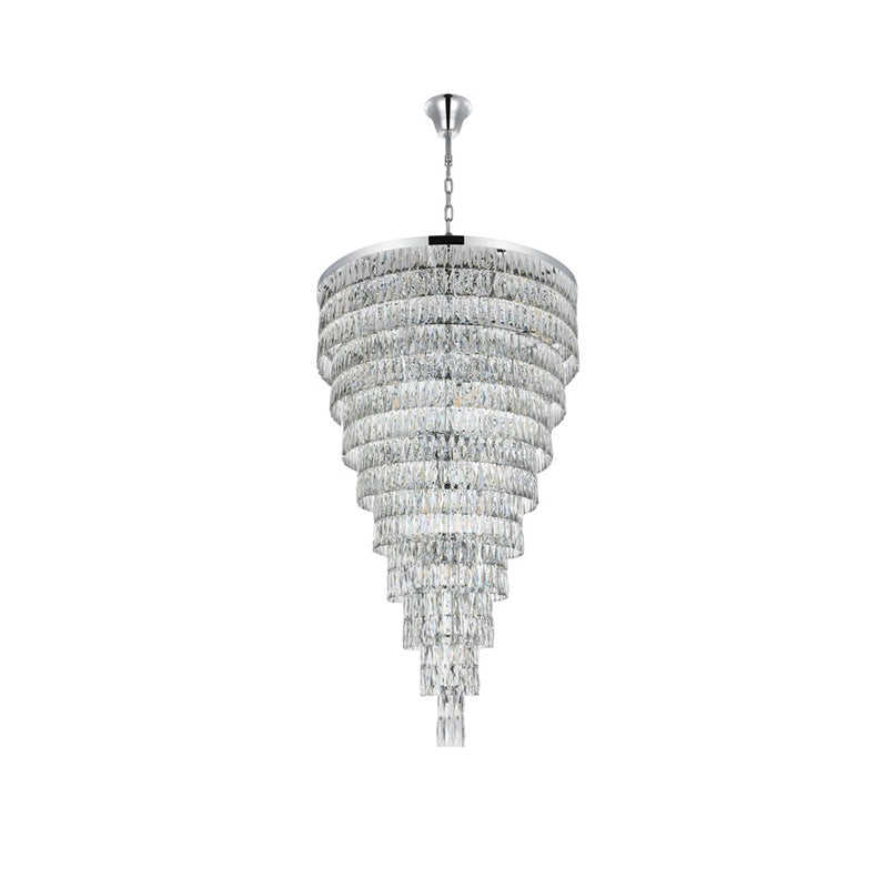 Elegant Lighting Josephine 61 Light 41" Chandelier, Chrome/Clear