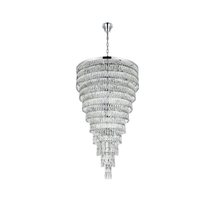 Elegant Lighting Josephine 61 Light 41" Chandelier, Chrome/Clear