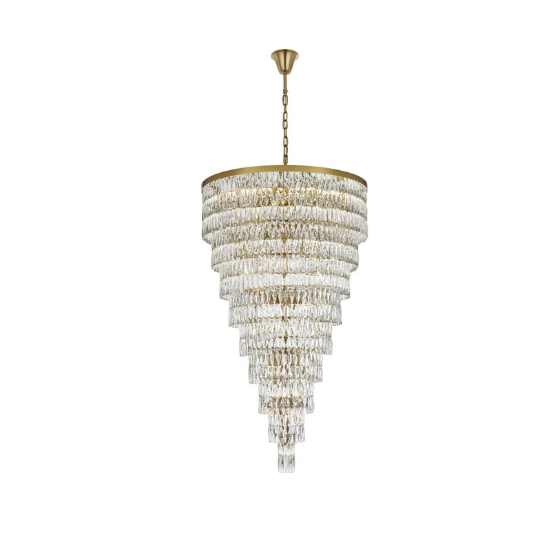 Elegant Lighting Josephine 61Lt 41" Chandelier, Satin Gold/Clear