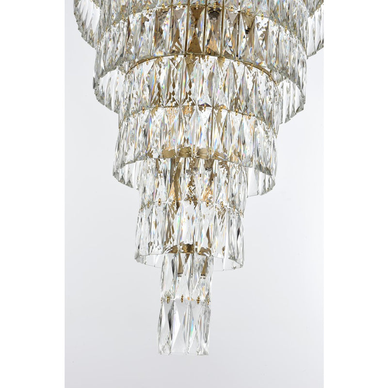 Elegant Lighting Josephine 61Lt 41" Chandelier, Satin Gold/Clear