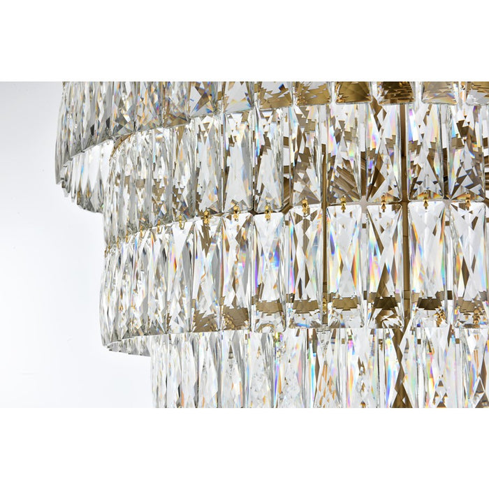 Elegant Lighting Josephine 61Lt 41" Chandelier, Satin Gold/Clear